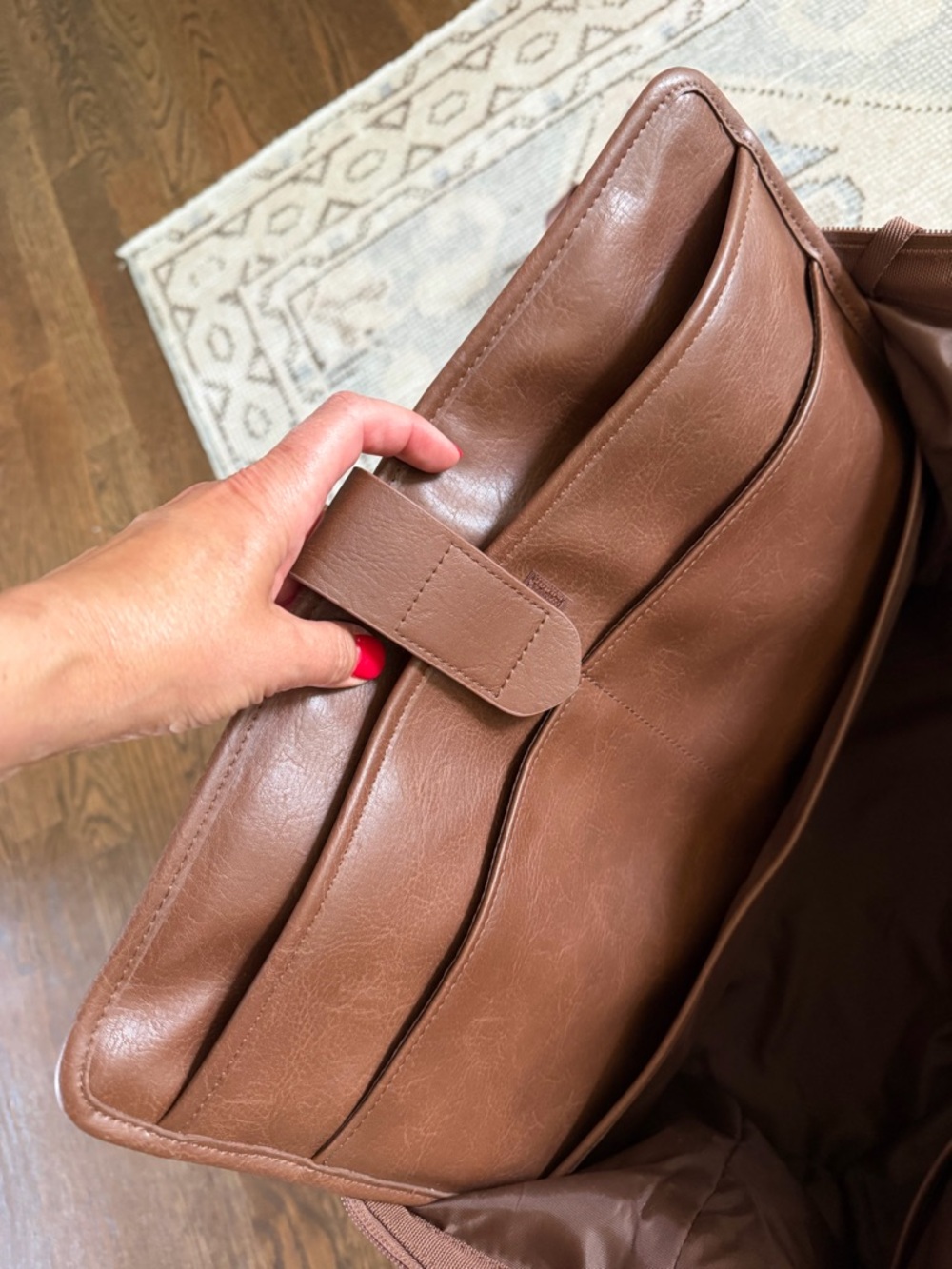 BEIS mini-weekender convertible bag in MAPLE - Picture 3 of 6